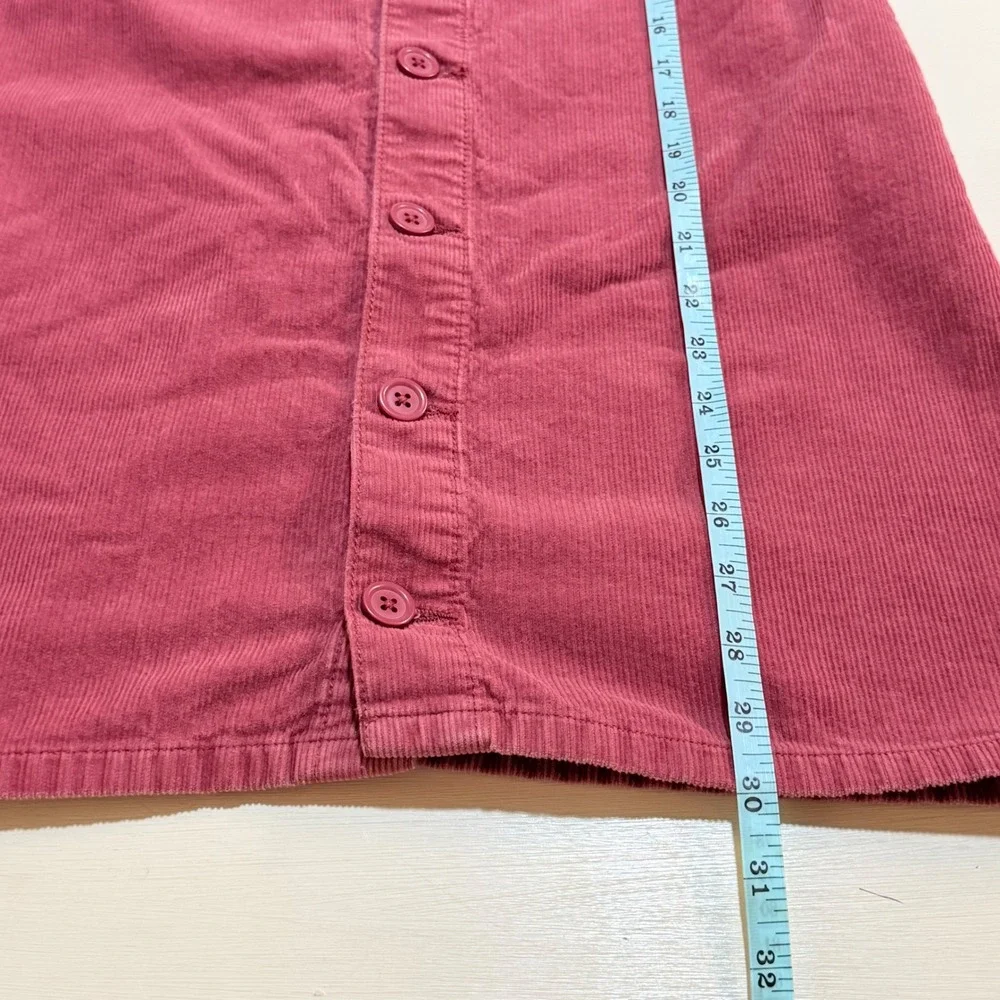 The Childrens Place Girls Dusty Rose Corduroy Button Front Jumper Dress Size 14